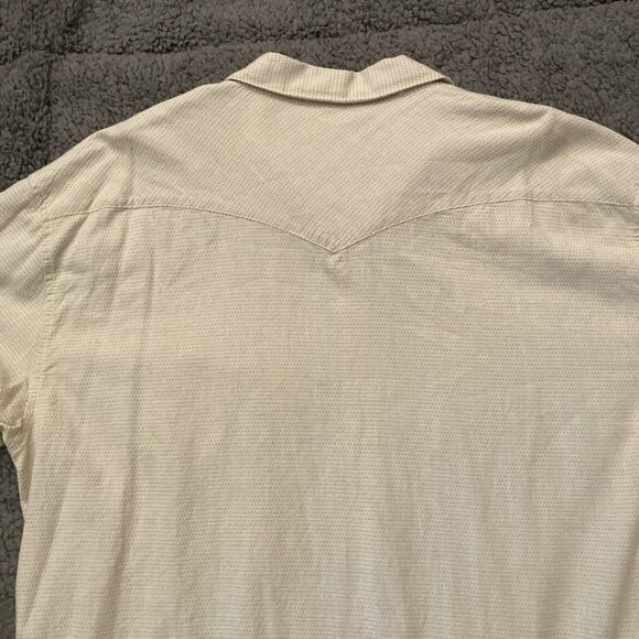 Howler Bros Western Shirt Mens XXL Long Sleeve Button Down Ivory Beige Textured - Picture 7 of 14